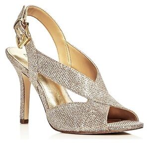 Michael Kors size 11 gold formal slingback heels